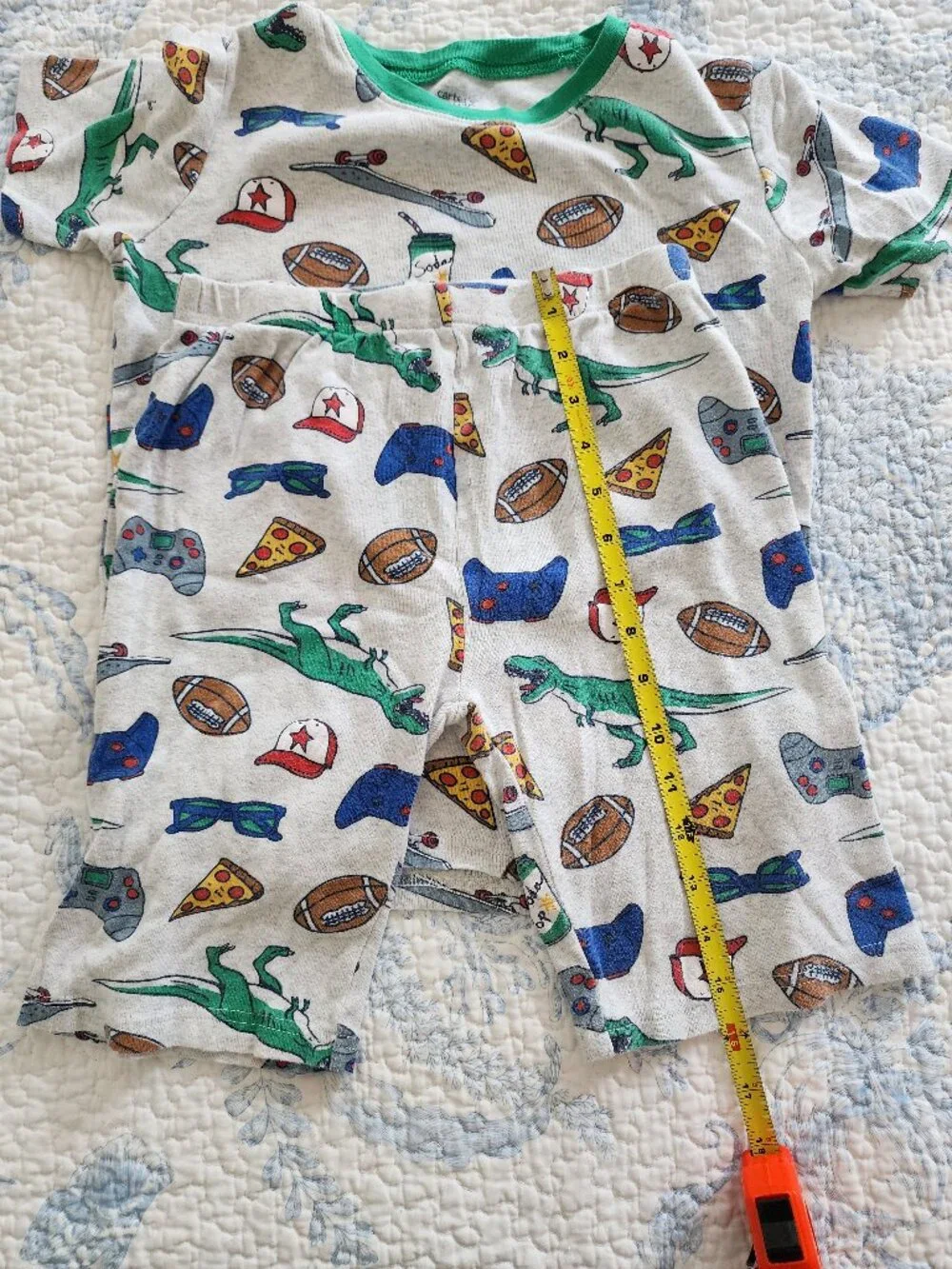 Lot of 3 Carter’s Boys Pajama Sets Size 14 - Gaming, Ninjas & Sports / Dino